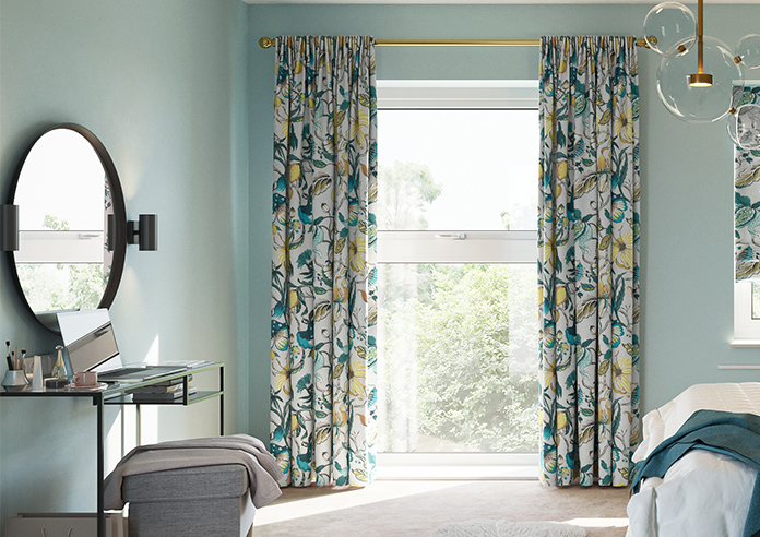 Morton, Teal - Made to Measure Curtains - Image 3